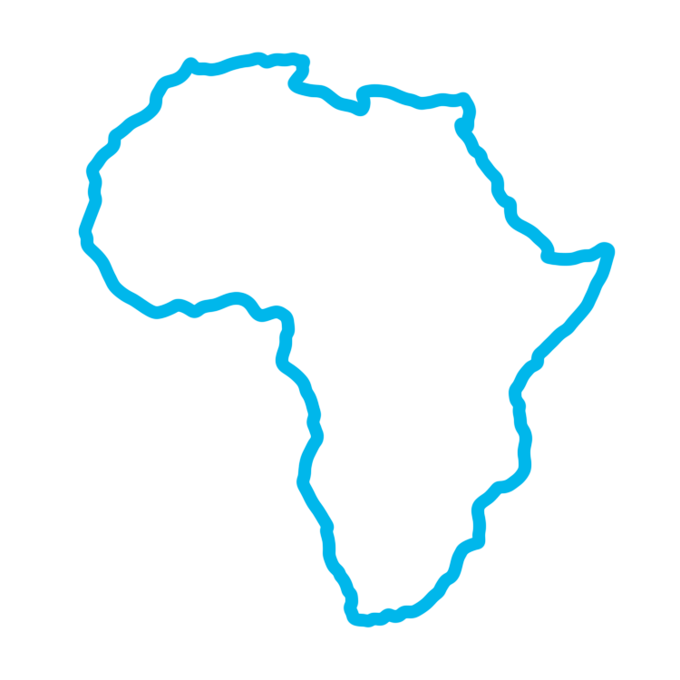 An icon to show the continent of Africa