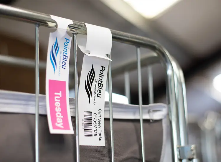 Batch identification tags and labels for commercial laundry - print on demand and full custom printing available