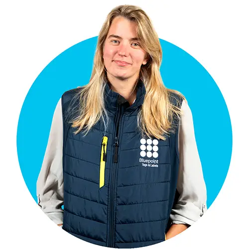 One of the Bluepoint customer service team