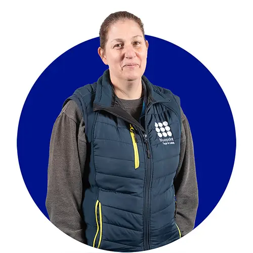 One of the Bluepoint factory production team