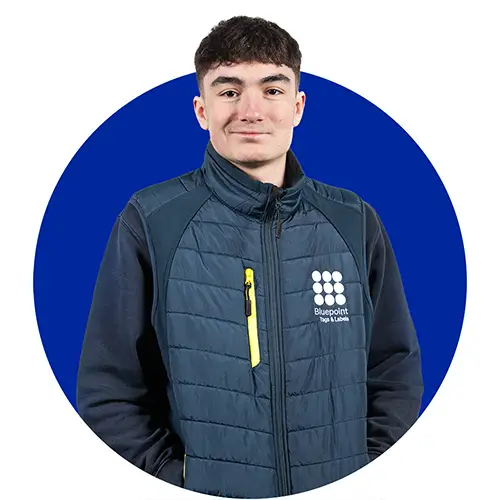 One of the Bluepoint factory production team