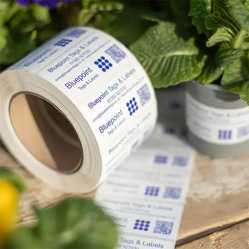 Thermal transfer labels on a roll for thermal transfer printing