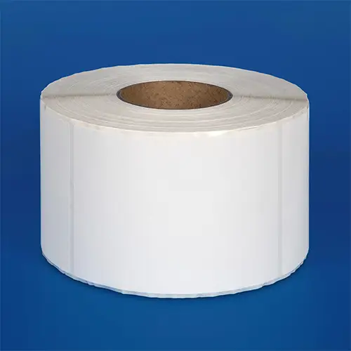 A self adhesive label for thermal transfer printing