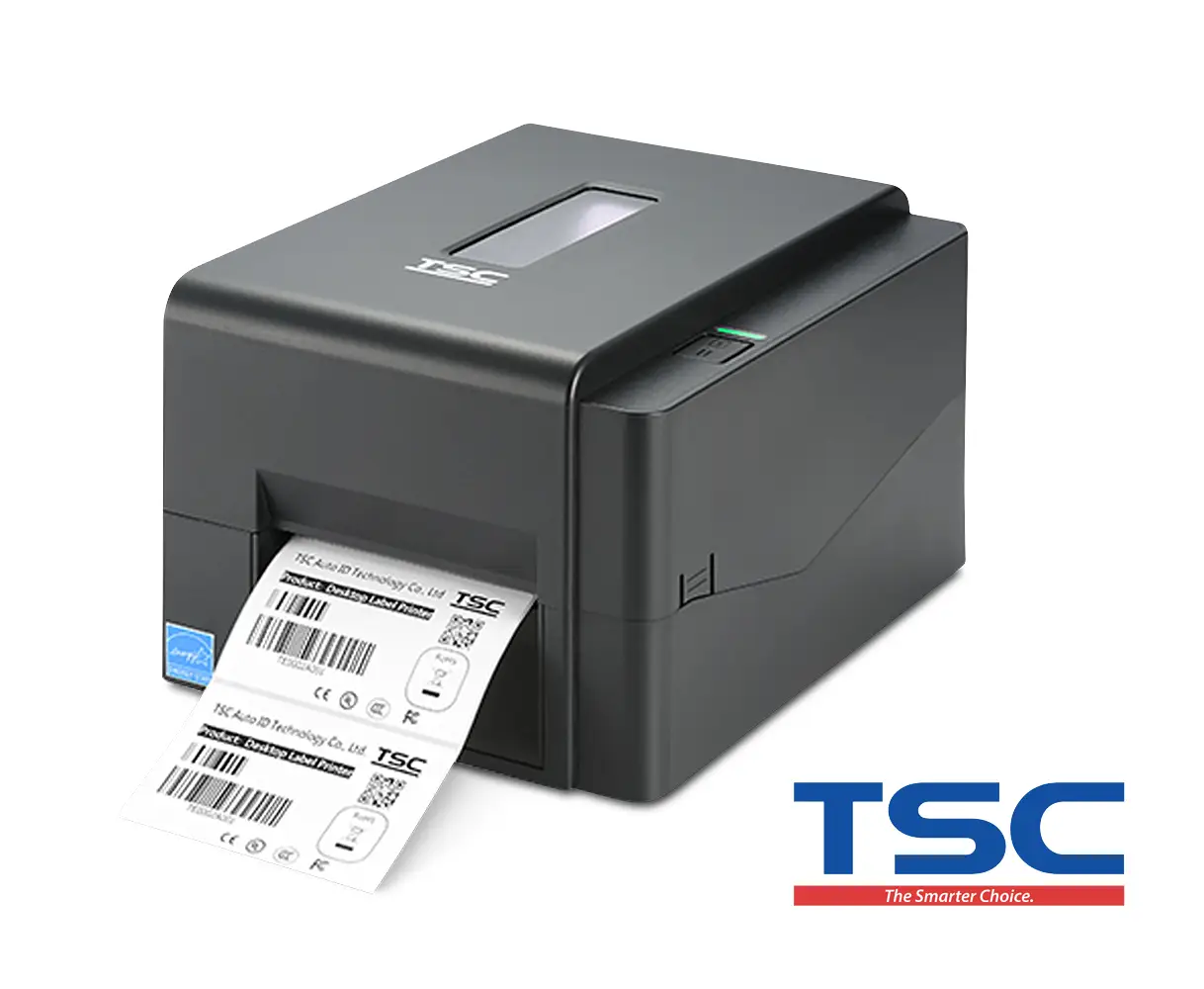 The TSC TE210 desktop thermal transfer printer