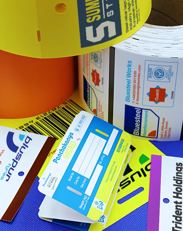 Custom full colour printed industrial identification tags and labels