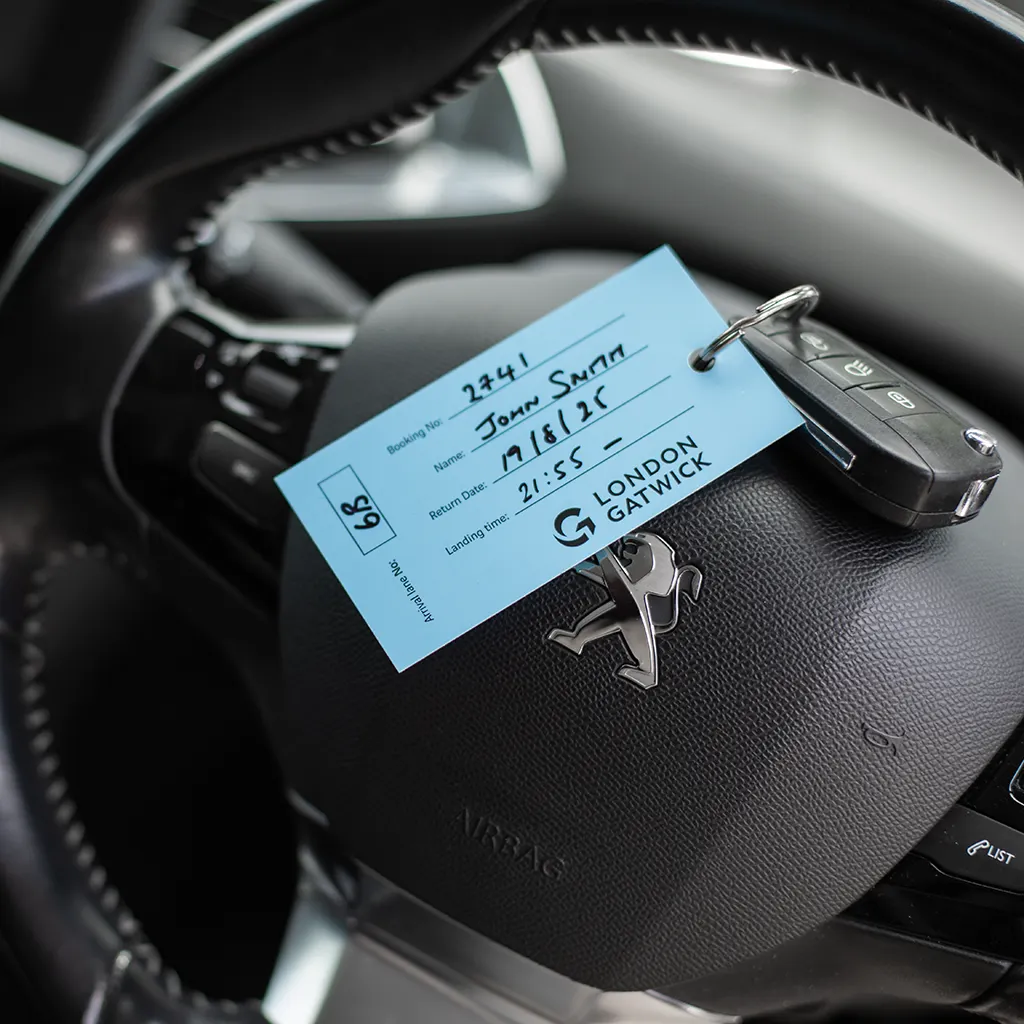 A custom printer car park valet ticket