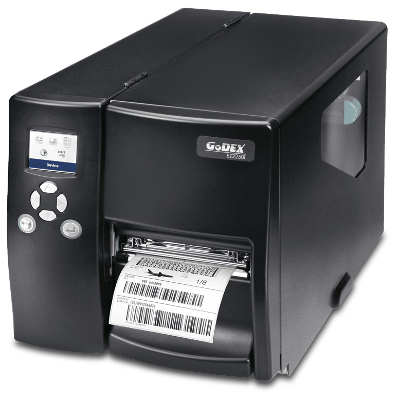 A Godex EZ2250i thermal transfer plant label printer