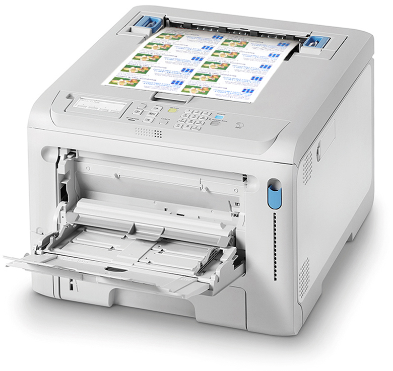 An OKI C650 laser printer for printing full colour plant labels