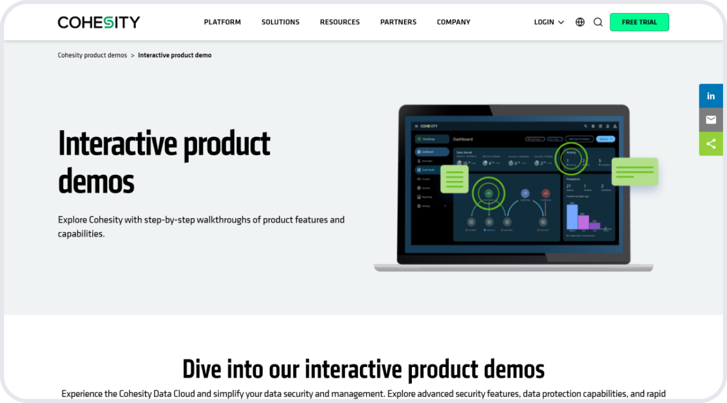 Cohesity Interactive Demo Library 