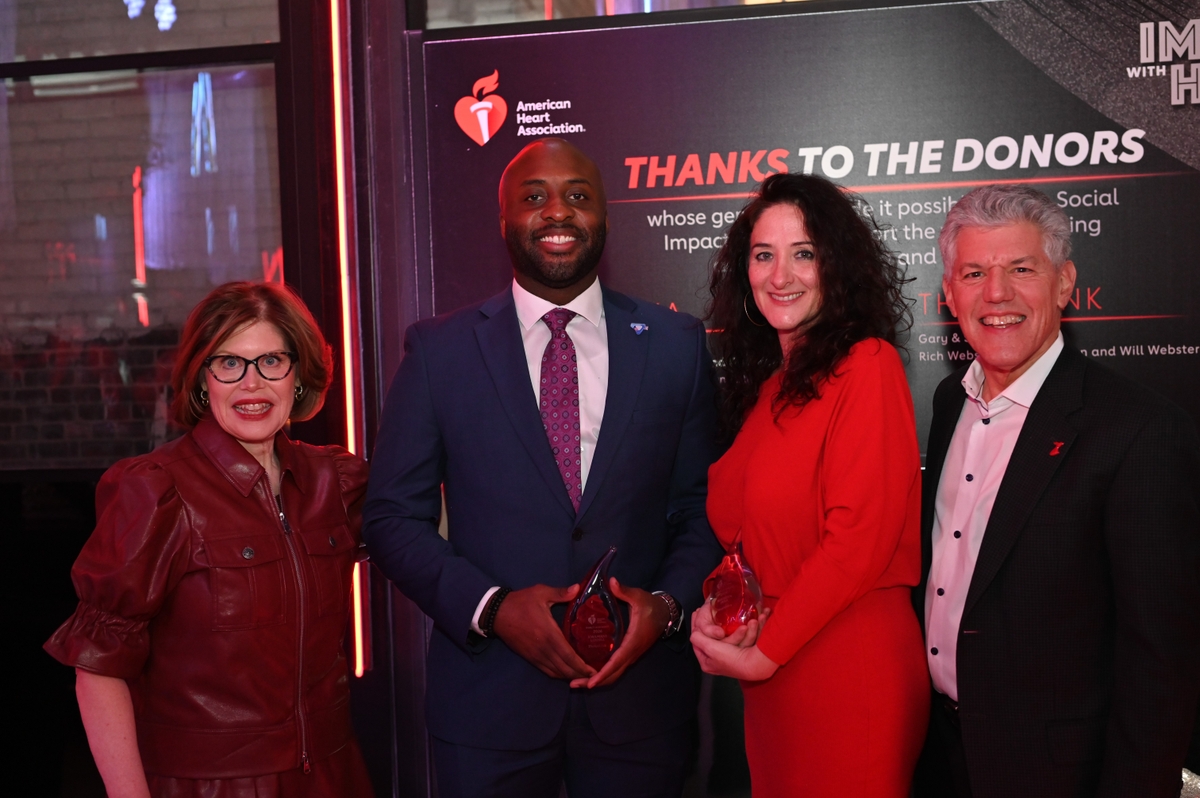 American Heart Association leaders and honorees at the 2026 Impact with Heart event. Photograph by Walter Johnson Jr.
