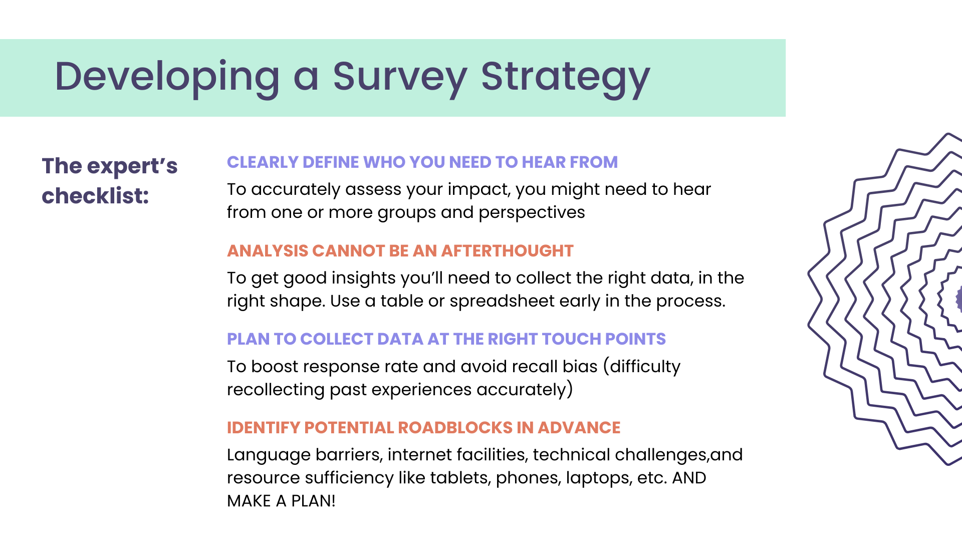 Developing Survey Strategy