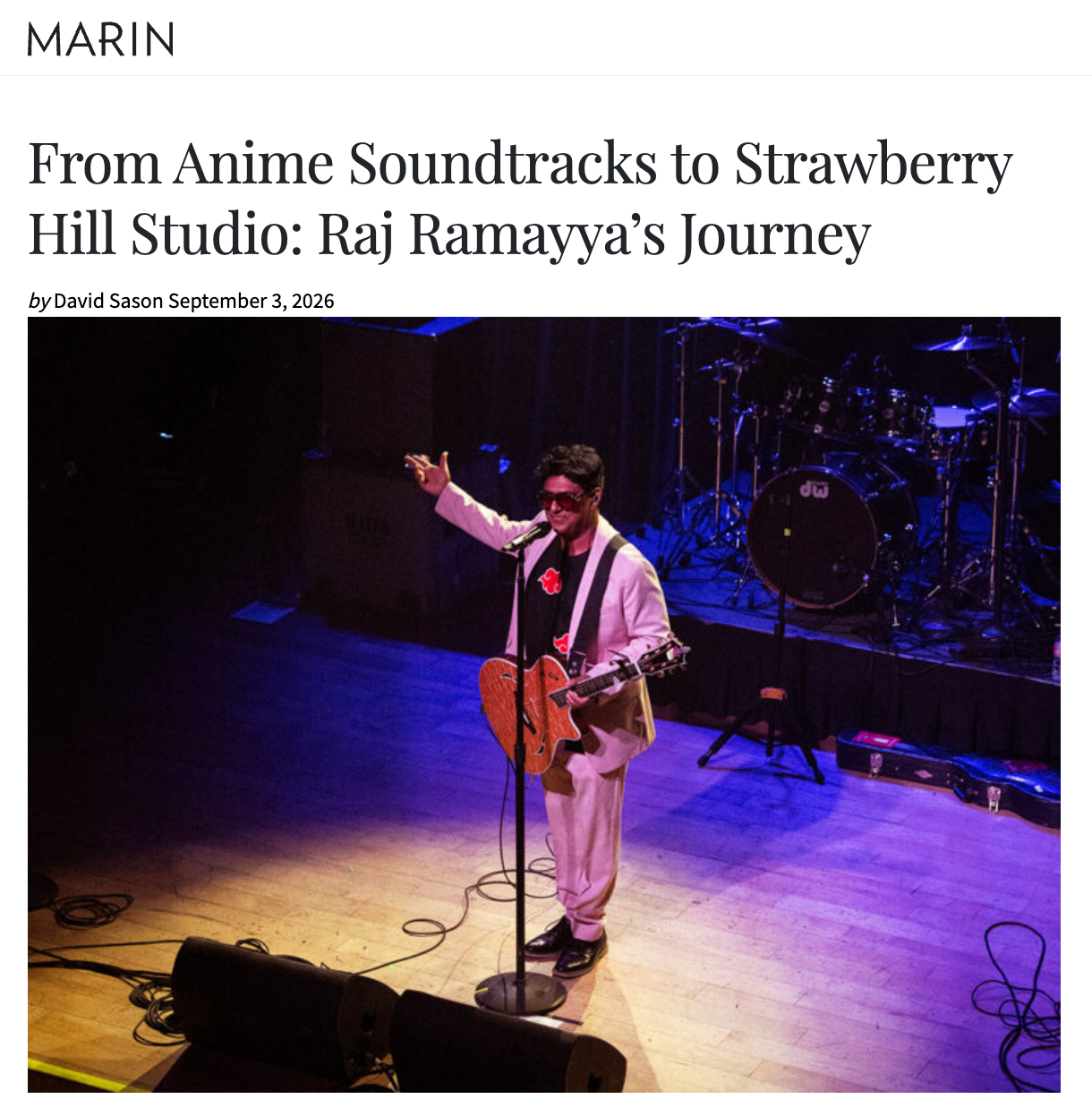 Strawberry Hill Studio in Marin Magazine