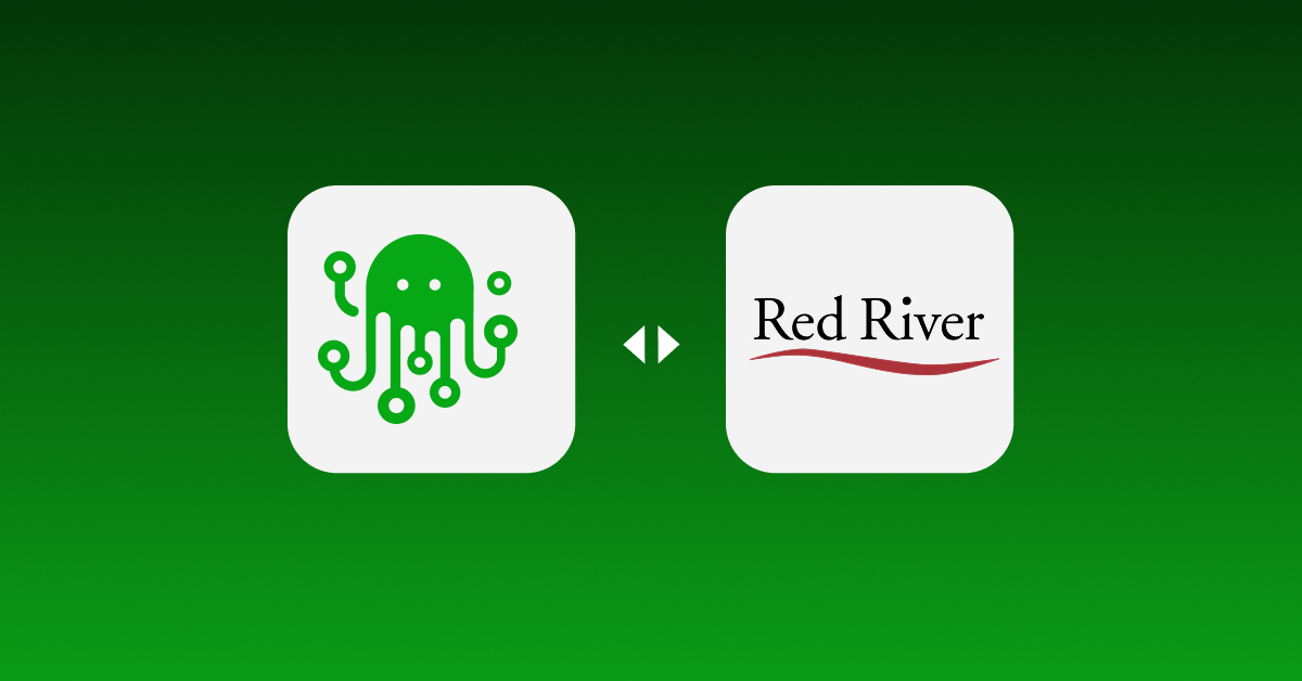 ZigiOps logo and Red River green gradient background