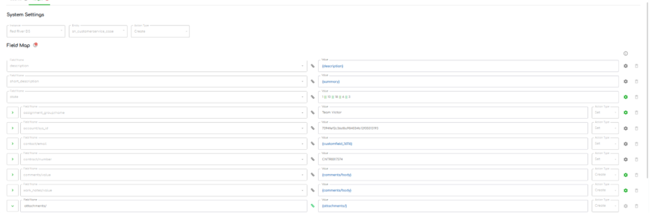 ZigiOps screenshot of field map details 
