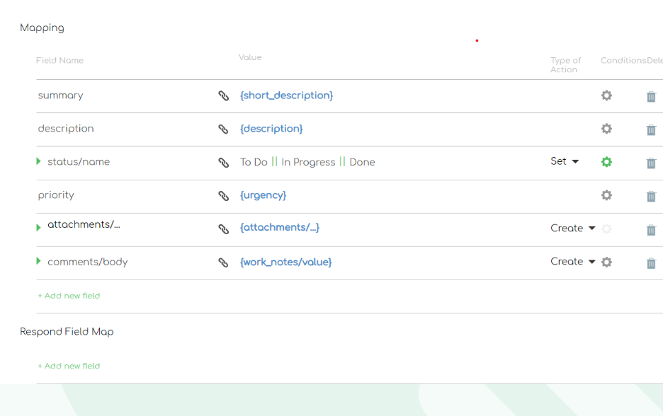 ZigiOps’ ServiceNow Jira integration mapping fields