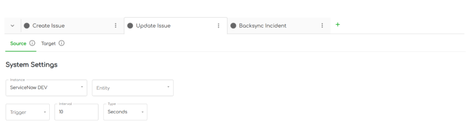 ZigiOps ServiceNow Azure DevOps integration Update Issue details boxes in Source tab 