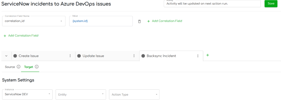 ZigiOps ServiceNow Azure DevOps – update ServiceNow incident in ZigiOps details fields 