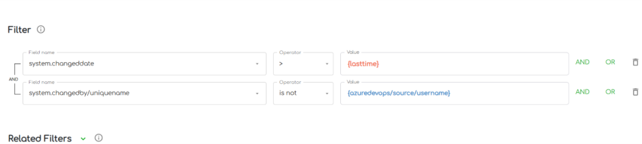 ZigiOps ServiceNow Azure DevOps integration Update issue action filter fields 