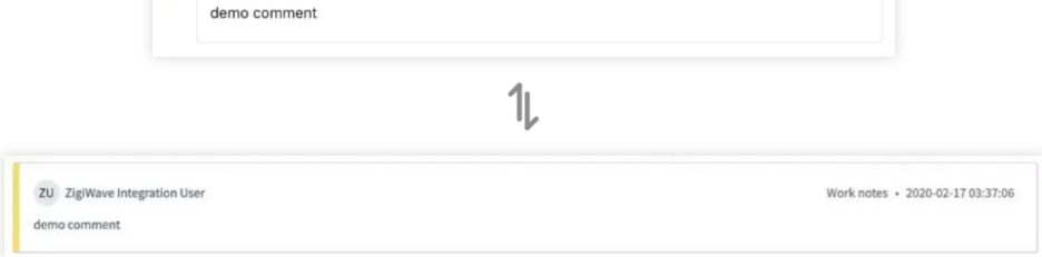 Screenshot of the Azure DevOps instance – comment field 