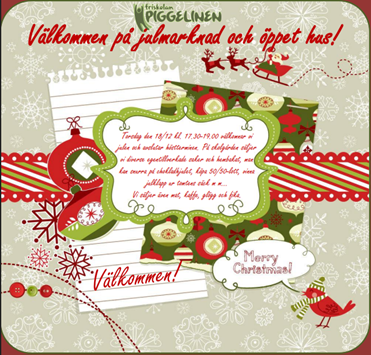 Julmarknad o julavslutning med öppet hus