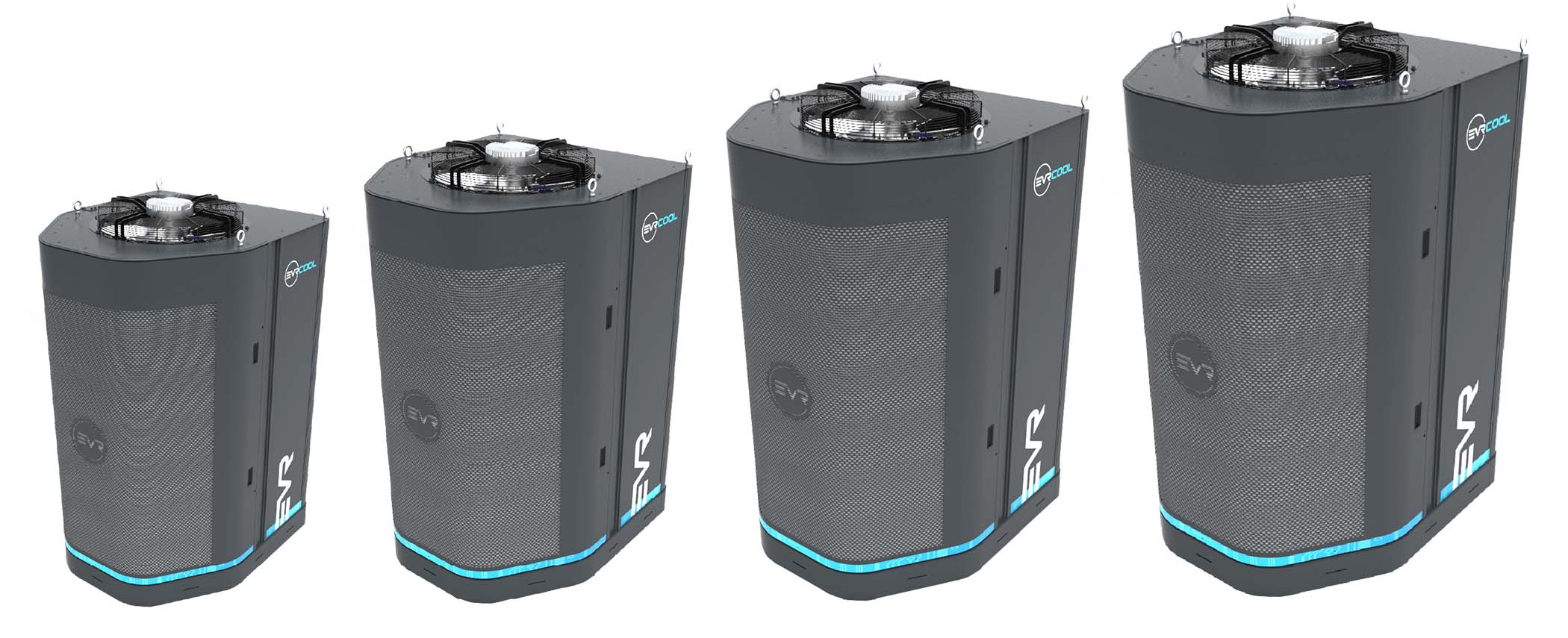 The EVRCOOL Industrial Water Chiller Product Line