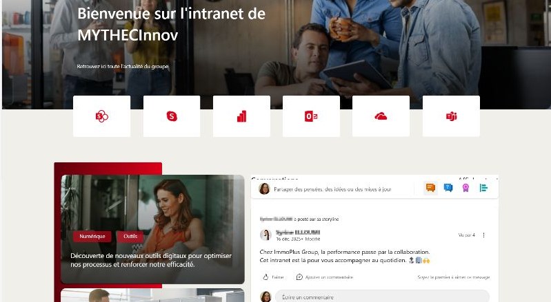 Intranet moderne SharePoint — MYTHECinnov