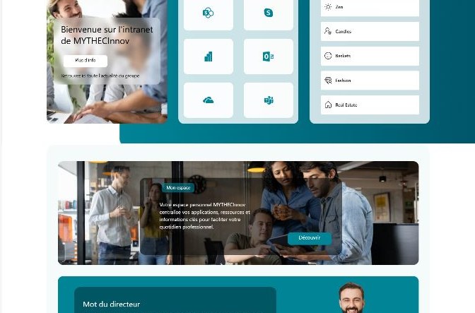 Intranet SharePoint natif — arrière-plan