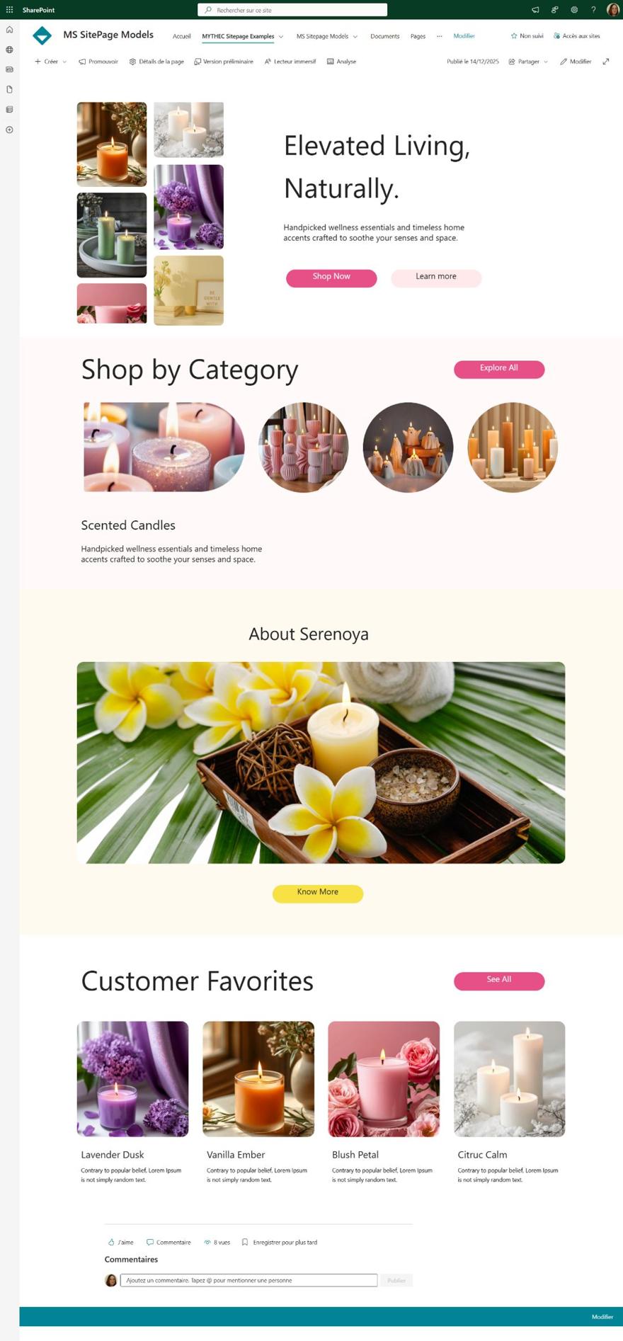 Intranet SharePoint natif — Groupe industriel