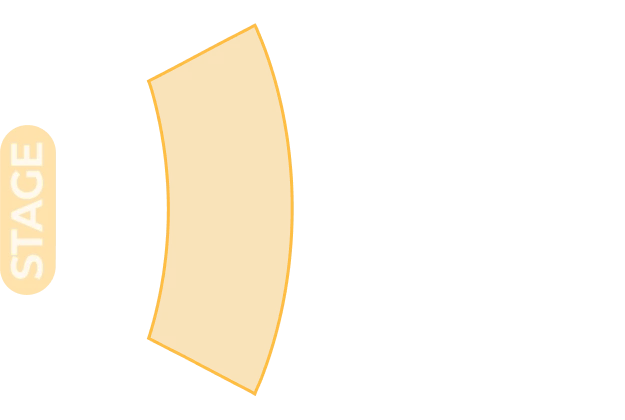 Rozmístění sezení GOLD