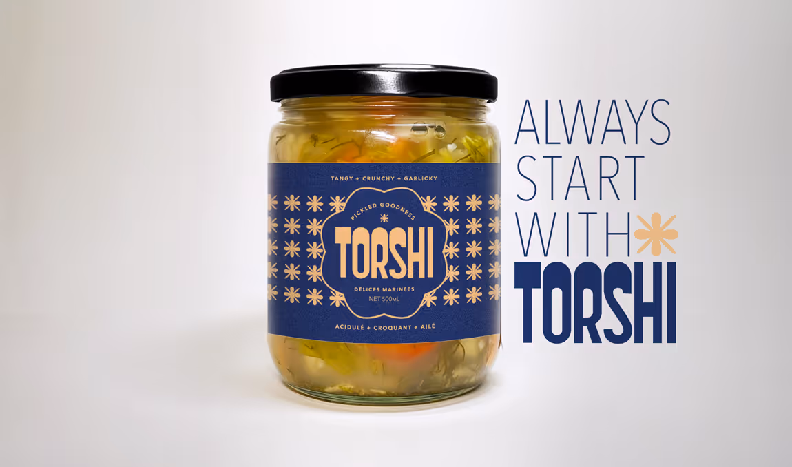 an image of work for torshi, this is the real life label, on a mockup