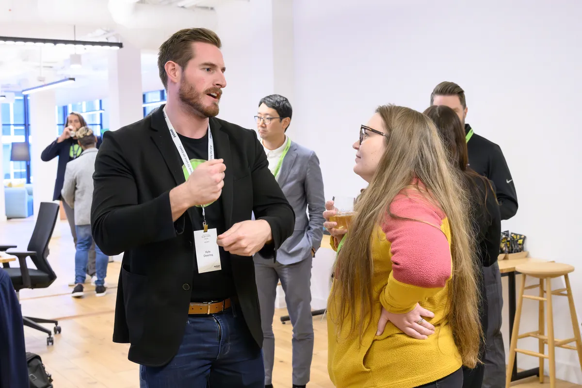 Networking at Instead event