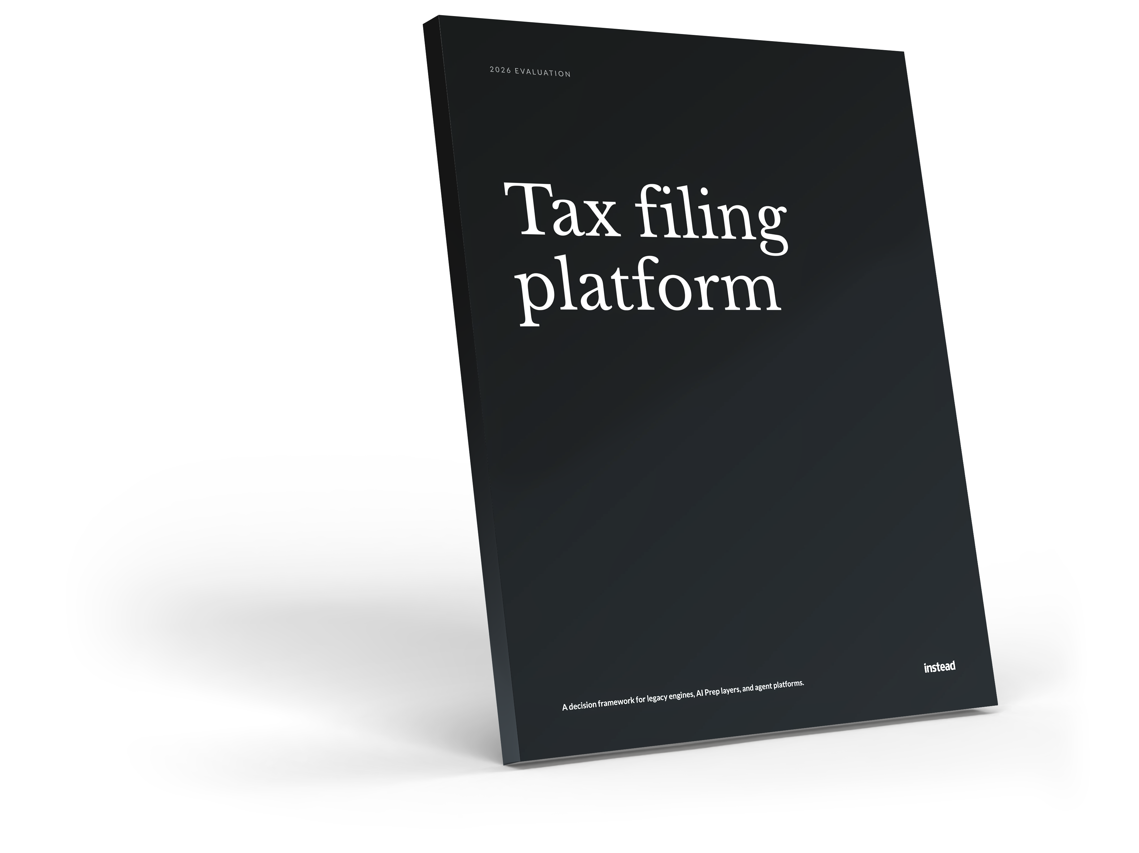 2026 Tax Filing Platform Evaluation booklet