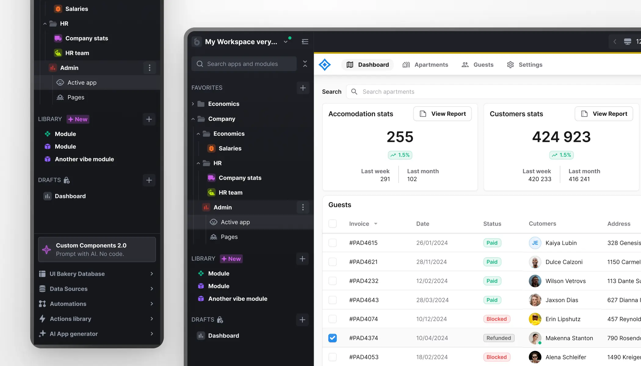 Workspace menu revamp