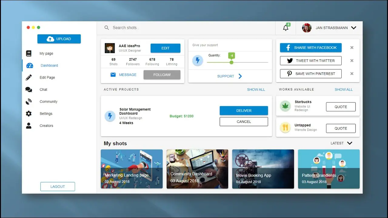 Vuejs - Quasar Framework UI Design, Admin Dashboard - Upload files
