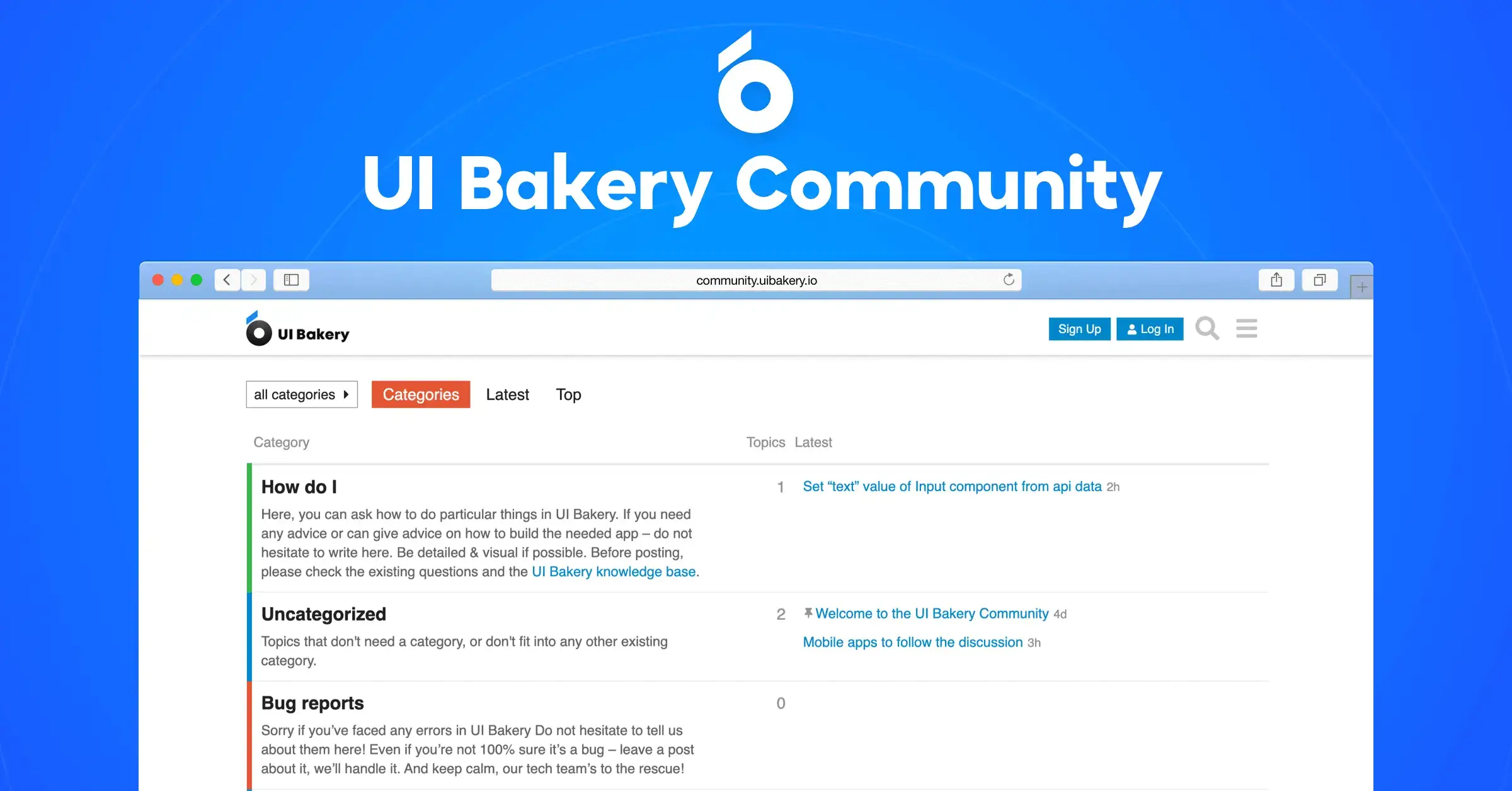UI Bakery community's launched: share ideas, get tips, discuss