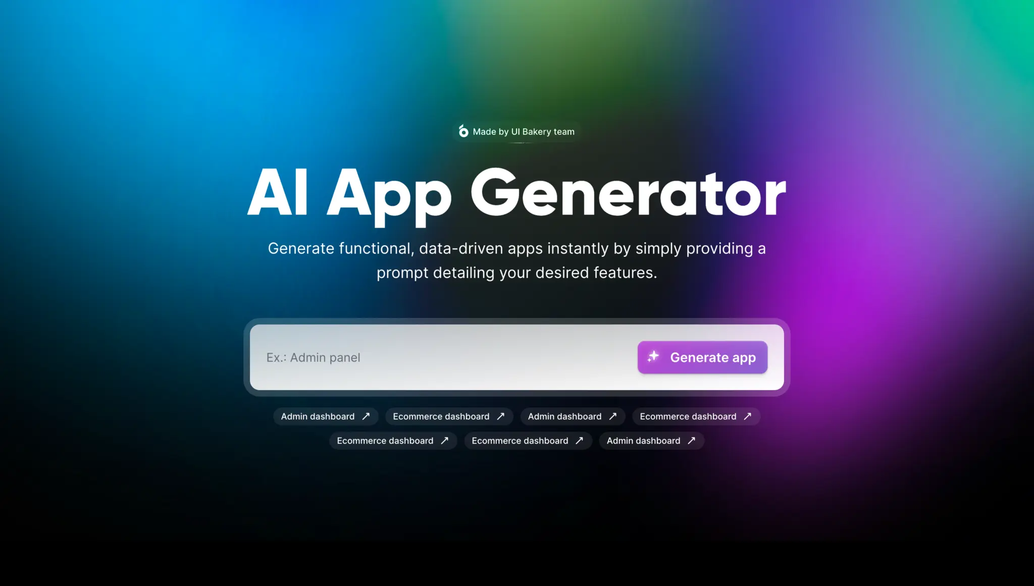 AI App Generator | UI Bakery