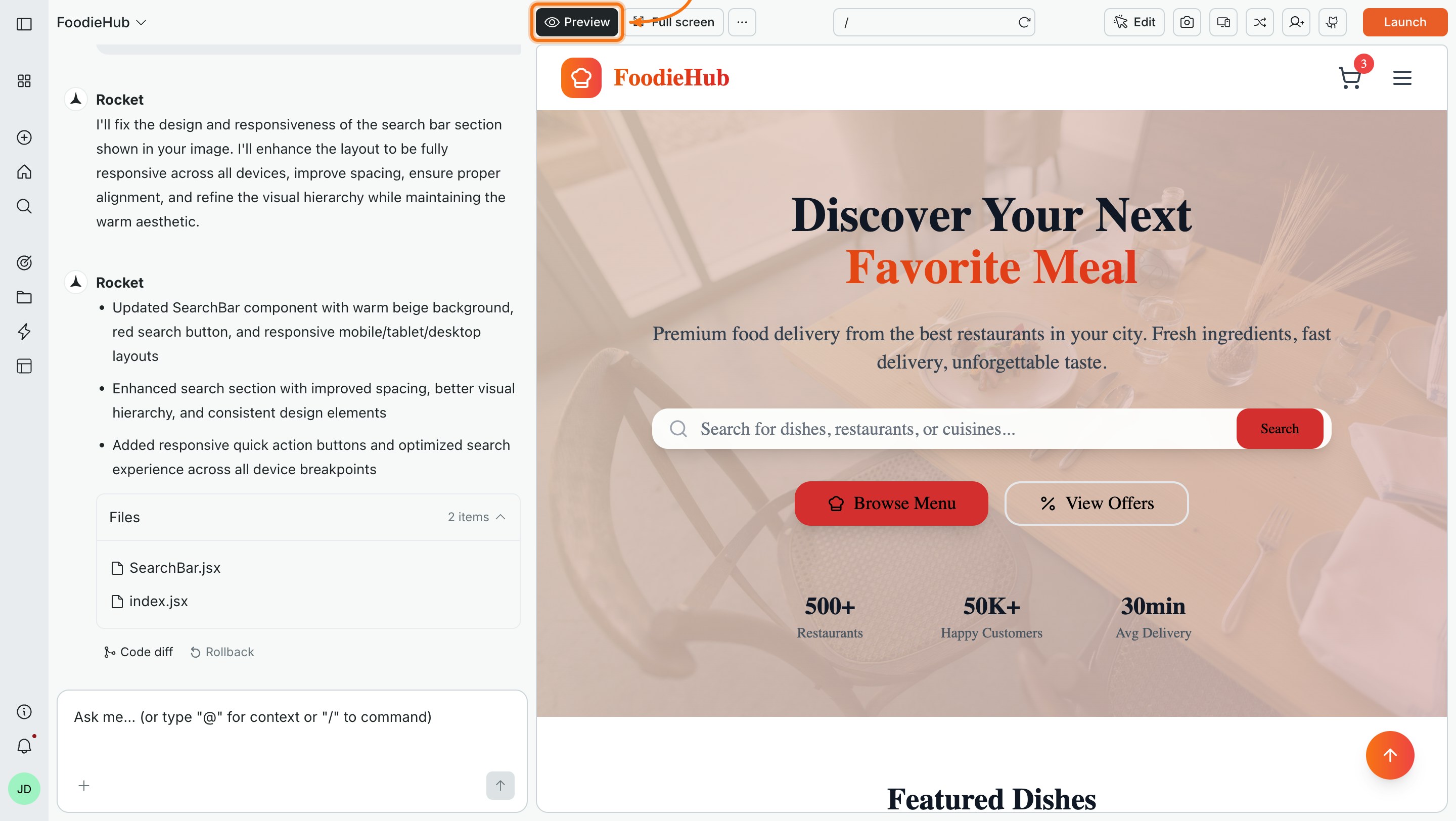 Live App Preview | Rocket.new Build - AI App Builder