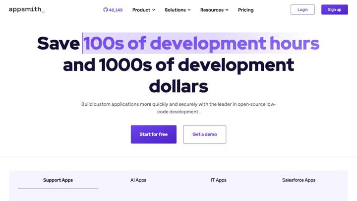 Appsmith interface screenshot