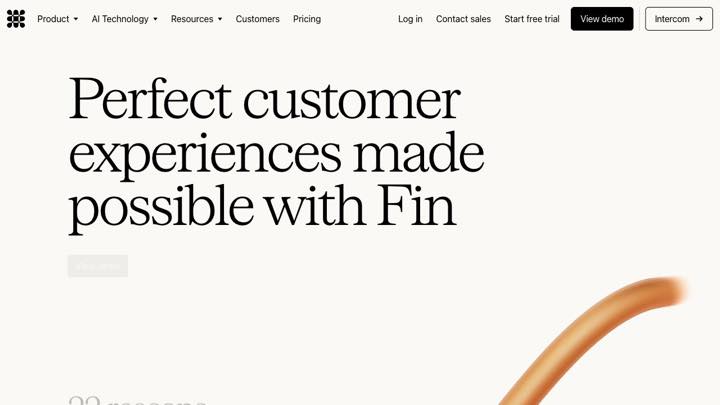 Intercom Fin interface screenshot
