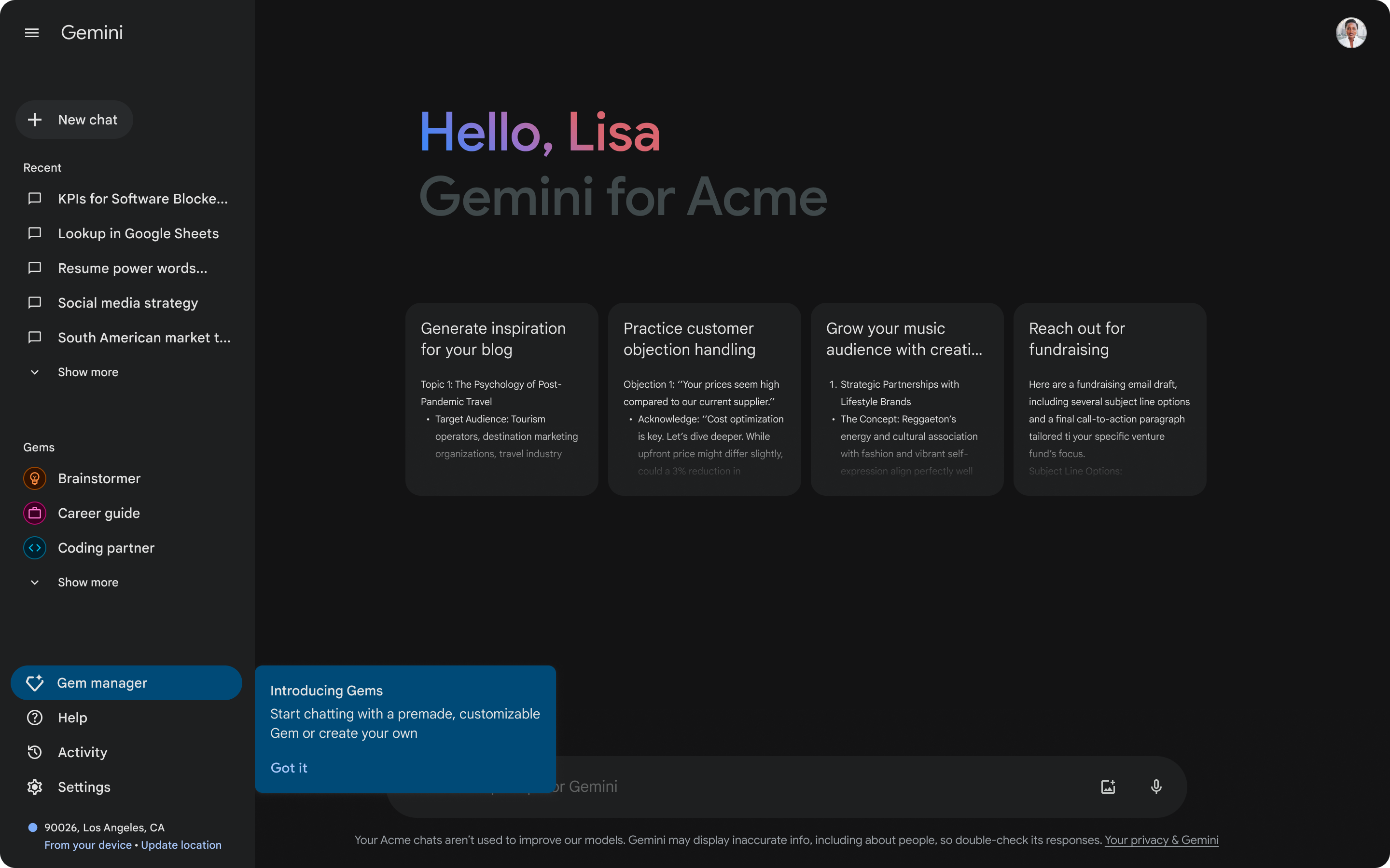 Google Workspace Updates: Customize Gemini (gemini.google.com) for your specific needs with Gems