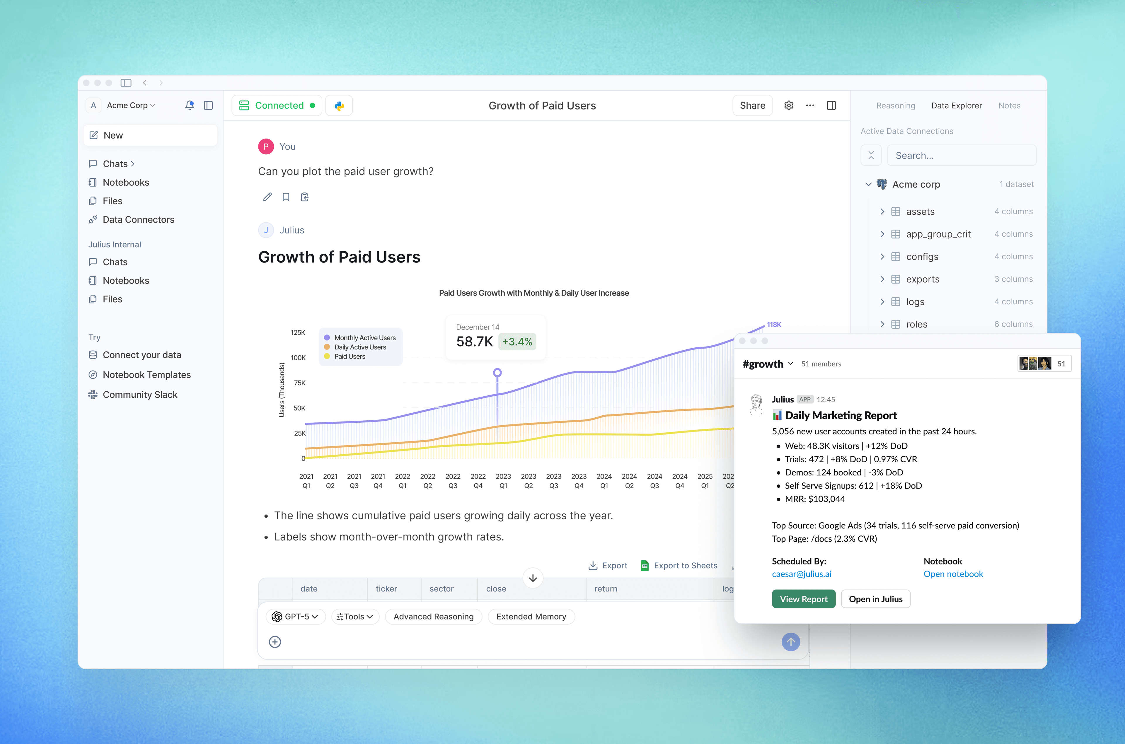 Julius AI | Excel, Slides, Tasks with AI | Enterprise | Julius AI: Chat with Your Data Using AI