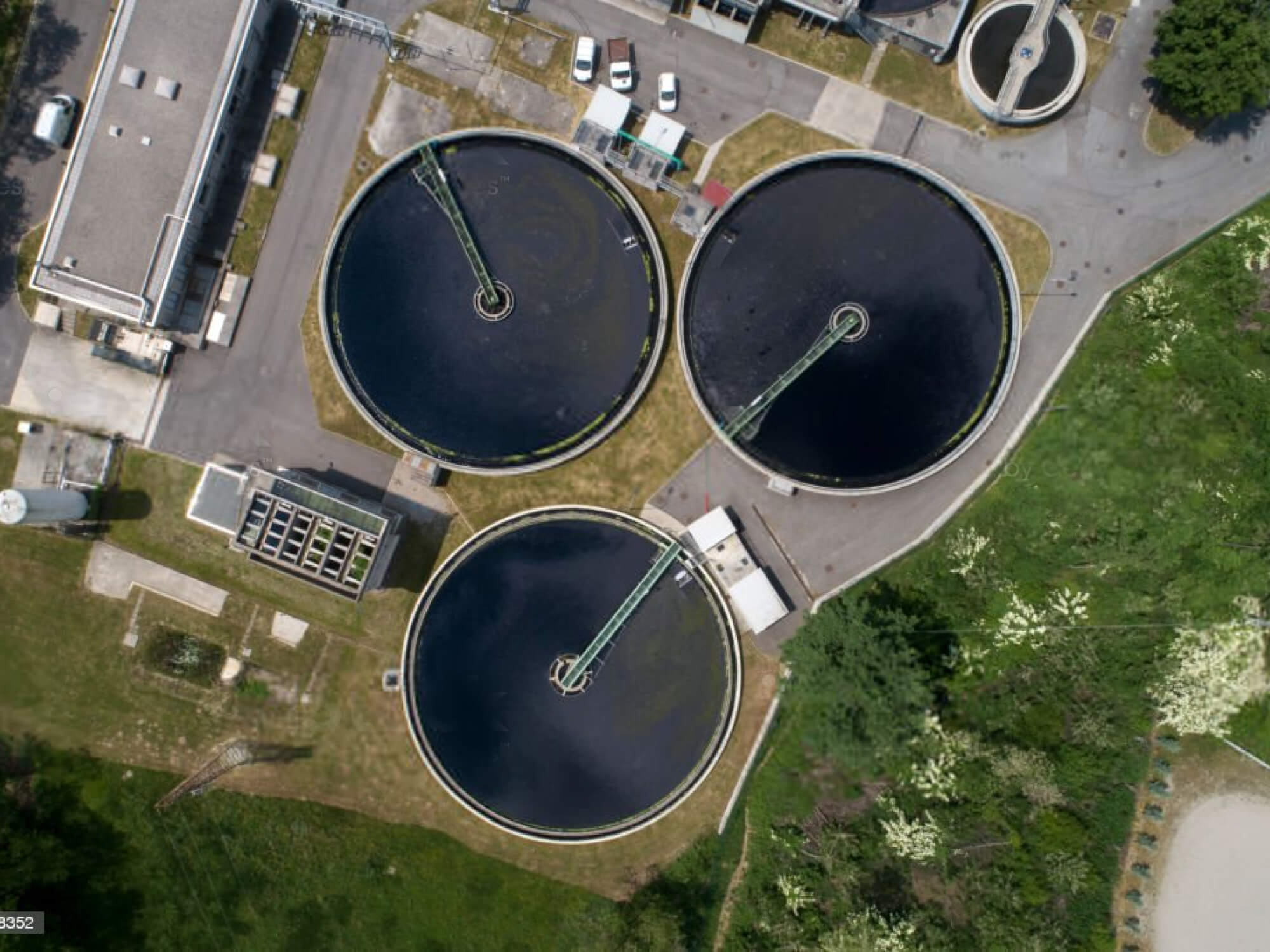 Drone view of a treatment plant 
