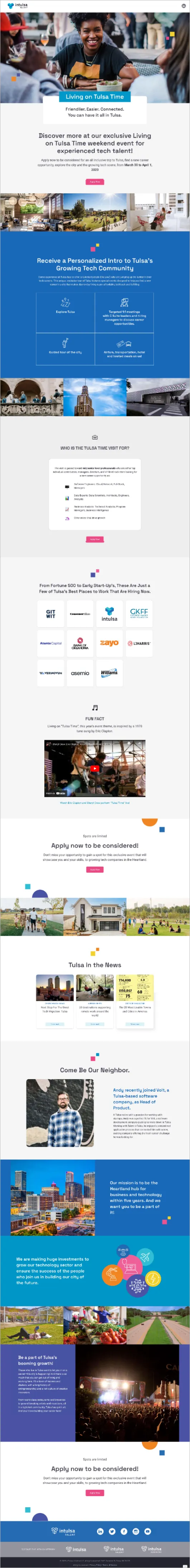 Campaign landing page