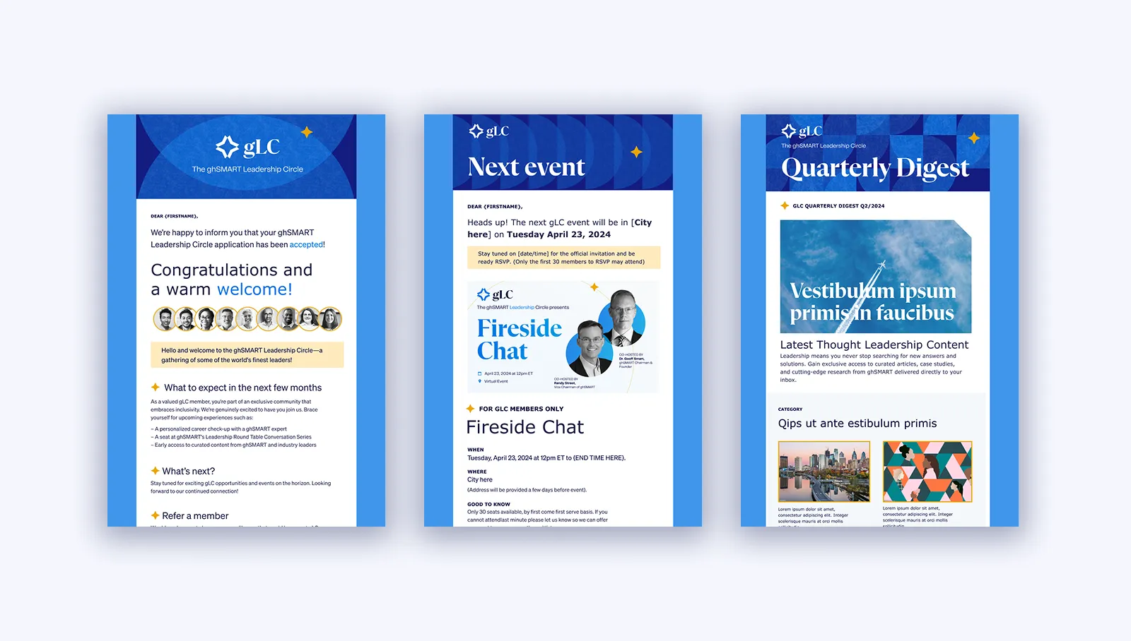 Leadership circle event email sequence templates