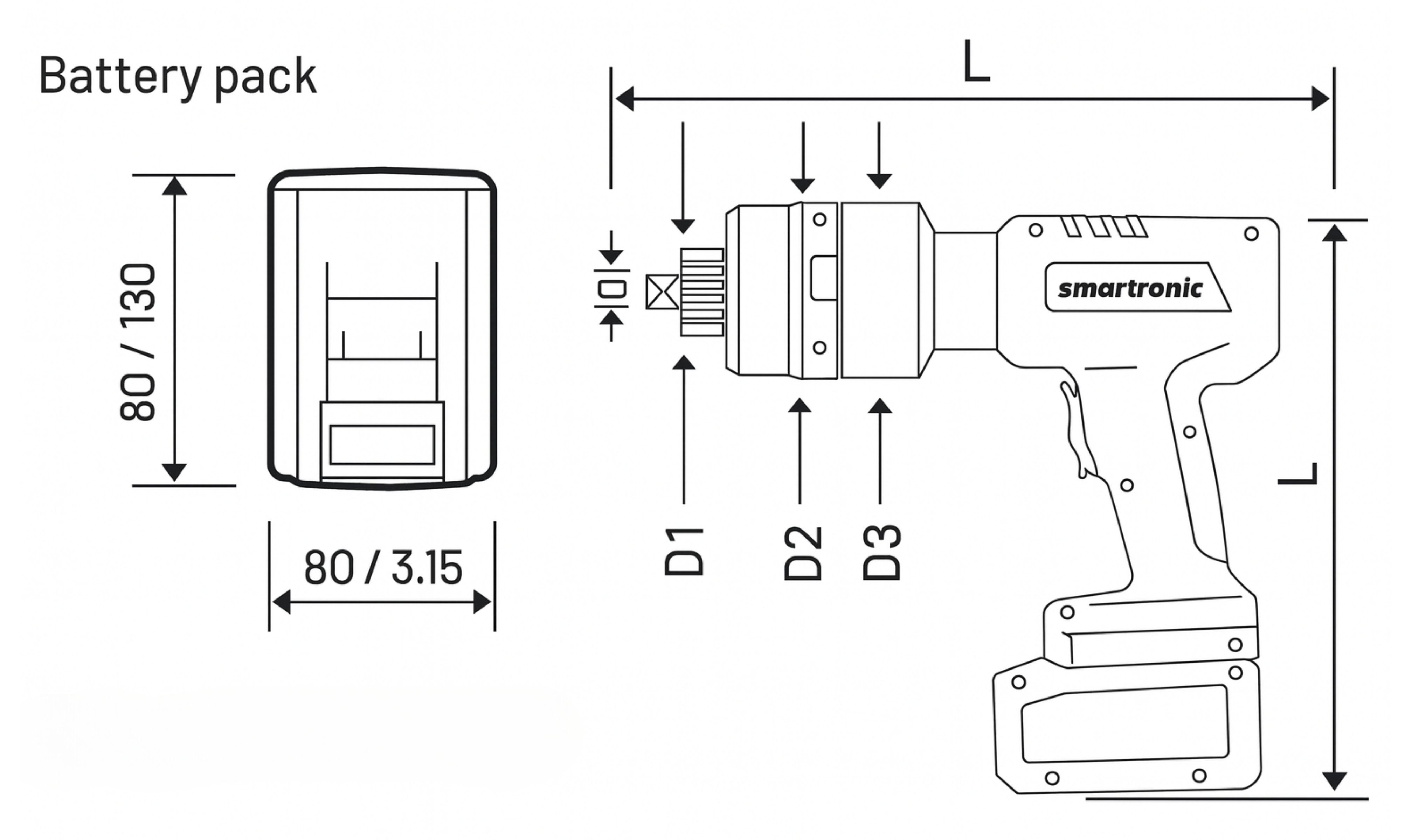 alkitronic EB-S outline drawing
