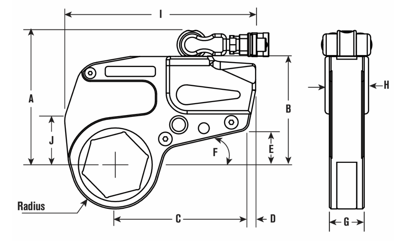 SPX TWLC Series Power Head – Dimensions