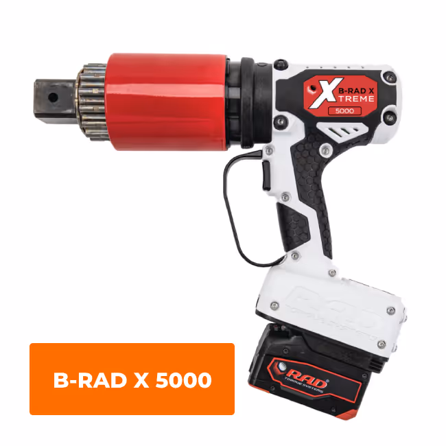 B-RAD X battery-powered torque wrench for portable precision fastening