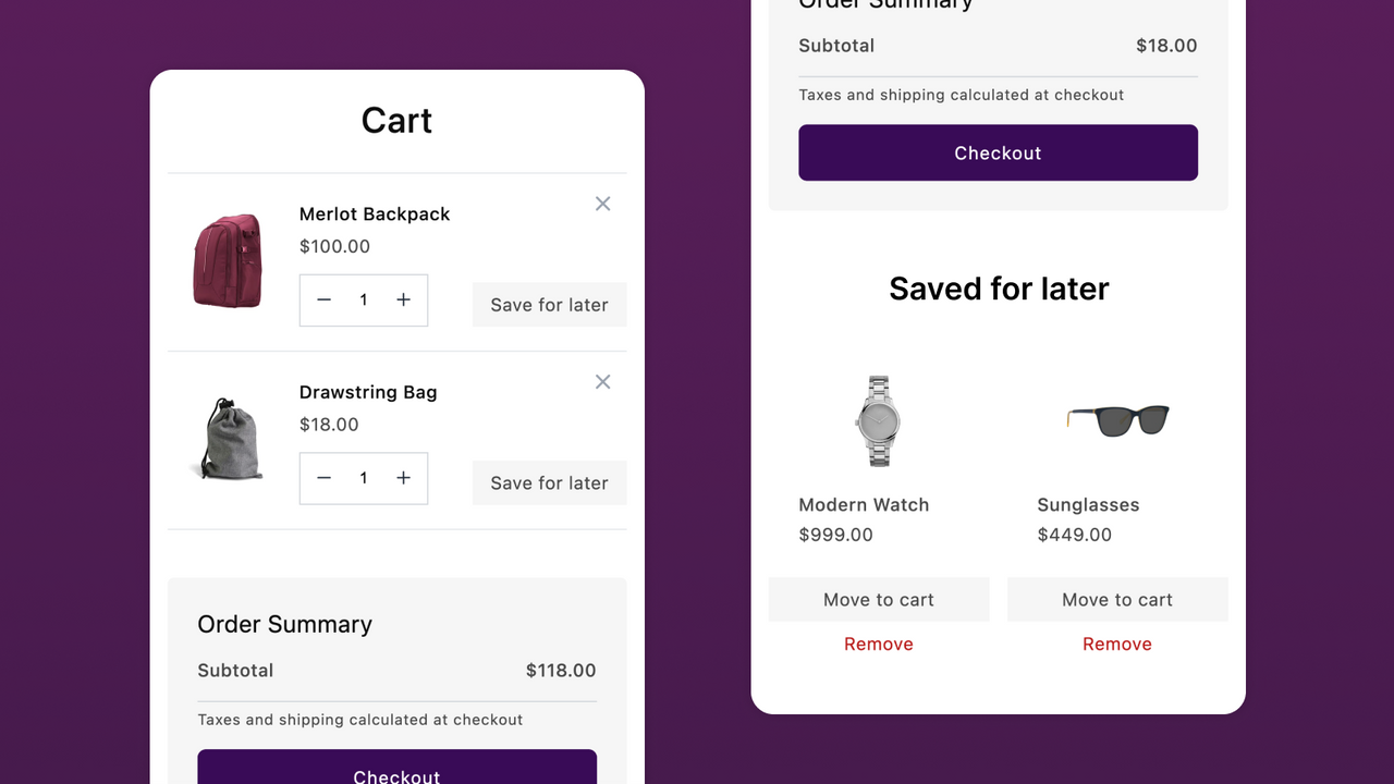 Mobile responsive view
