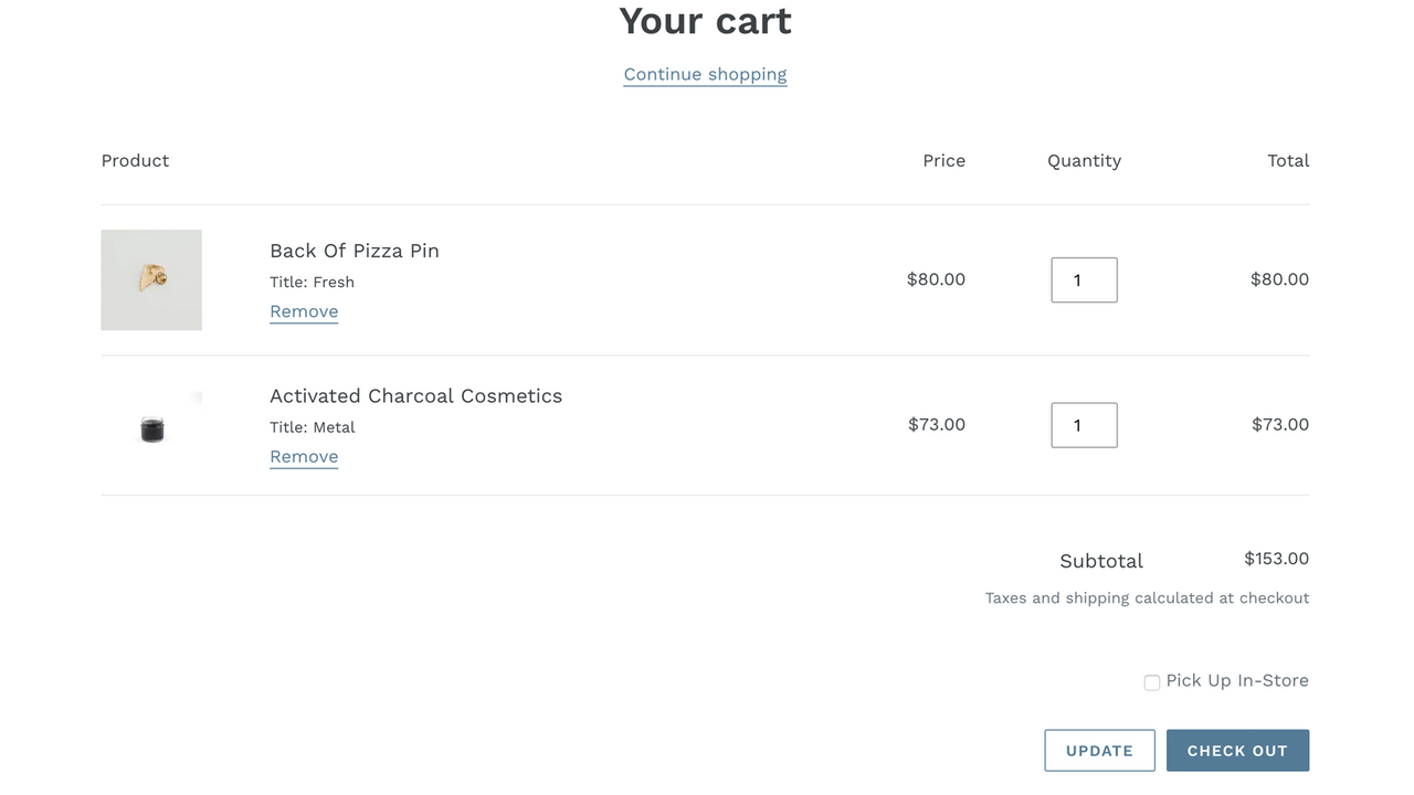 Simple In Store Pickup