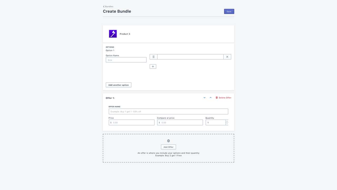 The NewBundle page allows you to create new bundles.